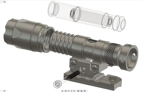 Tactical Light for Anthology Blasters Inspired Printable STL Fan Art Files - Image 9