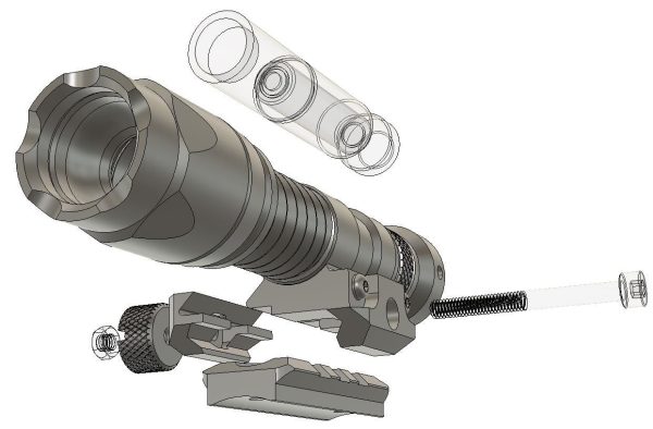 Tactical Light for Anthology Blasters Inspired Printable STL Fan Art Files - Image 10