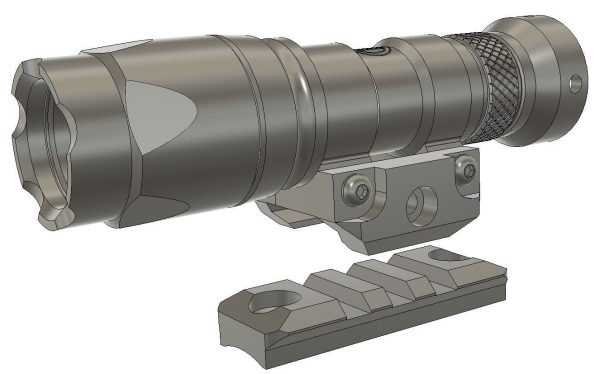 Tactical Light for Anthology Blasters Inspired Printable STL Fan Art Files - Image 2