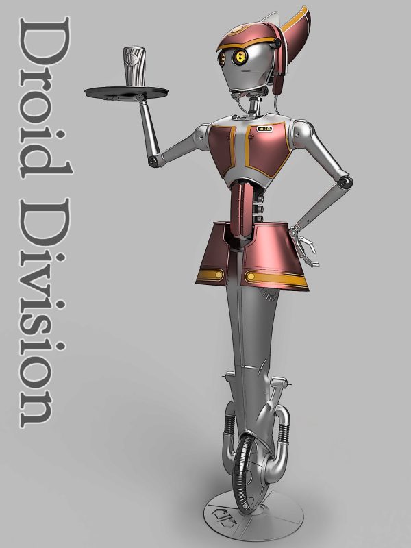Waitress Droid Inspired Fan Art STL Files for 3Dprinting - Image 5