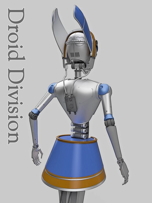 Waitress Droid Inspired Fan Art STL Files for 3Dprinting - Image 6