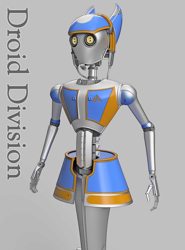 Waitress Droid Inspired Fan Art STL Files for 3Dprinting - Image 2